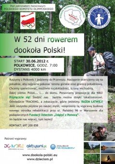 Plakat w 52 dni dookoła Polski